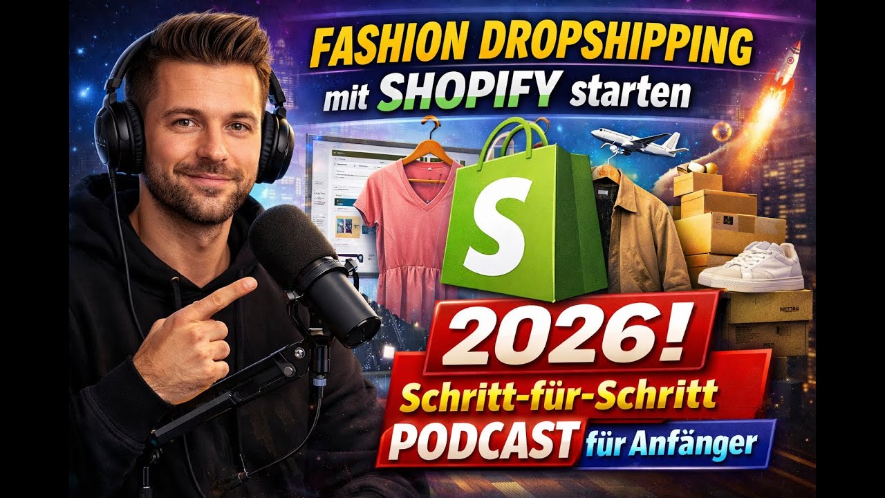 Fashion Dropshipping mit Shopify starten (2026) – Schritt-für-Schritt Podcast für Anfänger