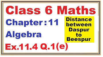 Ex.11.4 (Q.1) {e} Chapter:11 Algebra | Ncert Maths Class 6 | Cbse