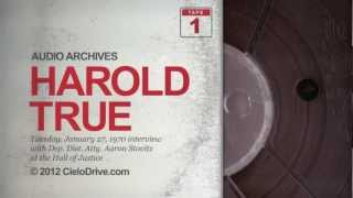 Audio Archives: Harold True Interviewed by D.A. Aaron Stovitz, January 27, 1970 -- Tape One