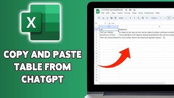 How To Copy And Paste Table From ChatGPT To Google Sheets 2024 | Method For Transferring Data