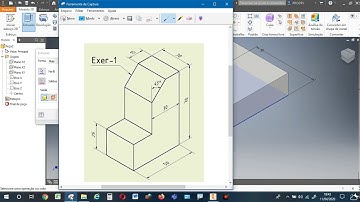 Aula 4 -  Exercício_1 - Criação de  Esboço e Extrusão no Inventor 2019.