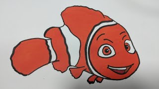 رسم سمكة سهله / رسم السمكة نيمو / رسم سهل/ @user-cy2ur5uj3f
