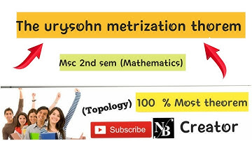 The urysohn metrization theorem (Every regular second countable T1-space is metrizable {Topology}