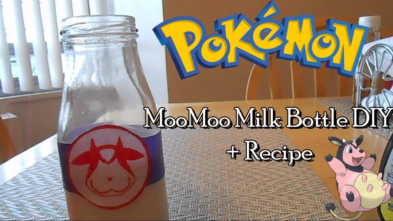 EASY Pokemon MooMoo Milk Bottle DIY + Recipe (collab with  iloveanimewebshow) 