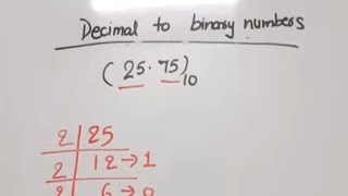 Decimal to Binary Conversion | Decimal to binary