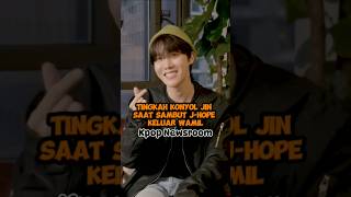 Download Lagu Tingkah Konyol Jin Saat Sambut J-Hope Keluar Wamil #kpop #bts #jhope #jin #btsarmy MP3