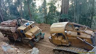 lori balak [ logging trucks santaiwong Malaysia ] up the hill of a soft road screenshot 3