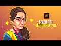 vector potrait pop art for customer - speed art using adobe illustrator cc 2019