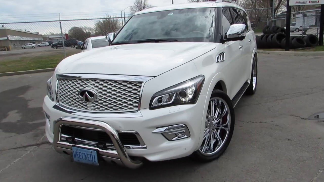 2015 Infiniti Qx 80 Riding On Custom 24 Inch Chrome Rims Tires 2015 Infiniti Qx 80 Riding On Custom 24 Inch Chrome Rims Tires