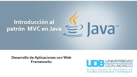 Ejemplo MVC en Java. Introducción teorica