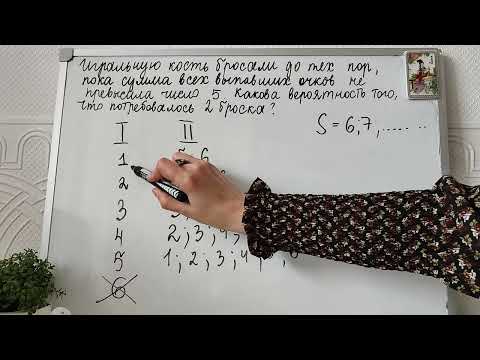 Игральную кость бросали до тех пор, пока сумма всех выпавших очков не ...