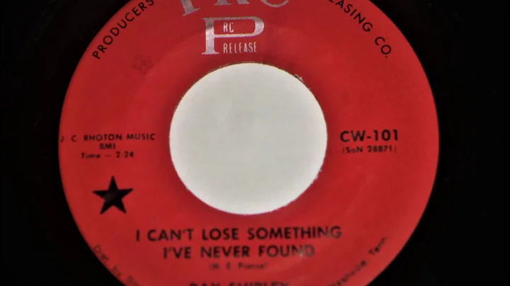Ray Shirley - I Can't Lose something I've Never Fo...