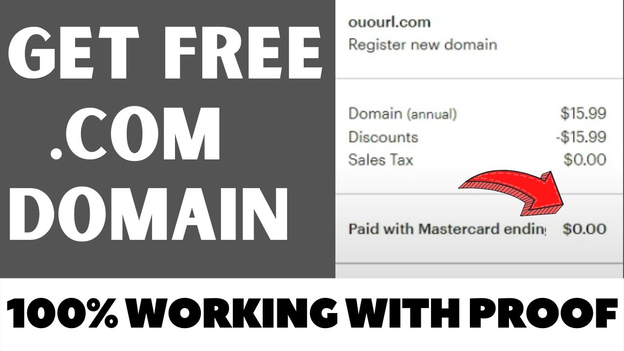 Get 100% Working .com Free Domain Name for 5 Years 2020  |  Free Top Level Domain