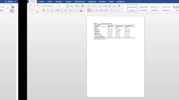 Research Methods: Making Tables in Microsoft Word