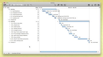 Leveling, Baseline & Critical Path — OmniPlan 2 for Mac