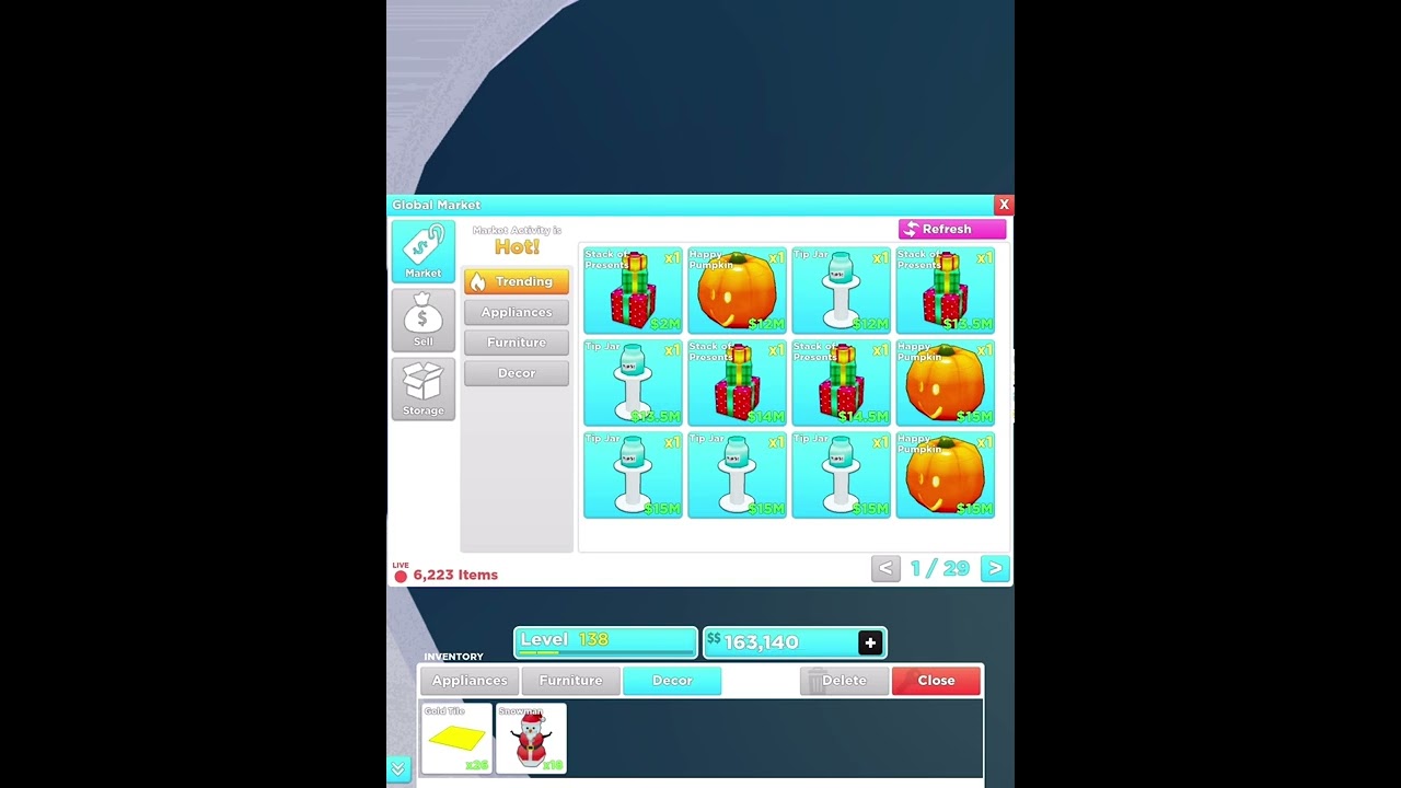 My Restaurant￼! Global market be like ￼