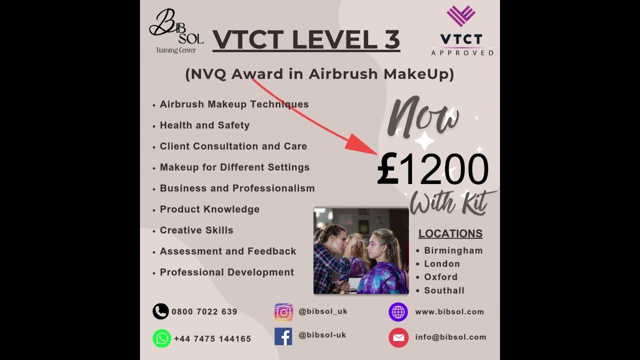 🌟 Elevate Your Skills with VTCT Level 3 NVQ Award in Airbrush Makeup!