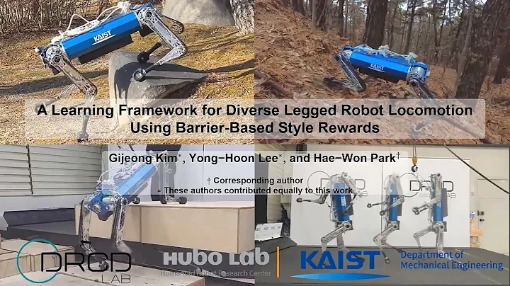 [ICRA] A Learning Framework for Diverse Legged Robot Locomotion Using Barrier-Based Style Rewards