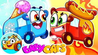 Sweet Ice Cream VS Spicy Food ❄️🔥 Food Trucks Song | Funny Kids Songs & Nursery Rhymes by Baby Cars