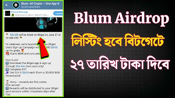 blum listing on bitget | blum airdrop update | blum taka dibe