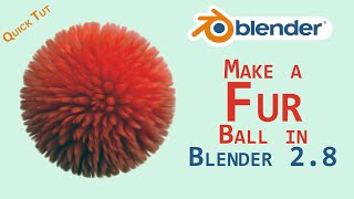 How to make a fur ball in blender 2.8 || Quick tutorial [particle system] screenshot 2