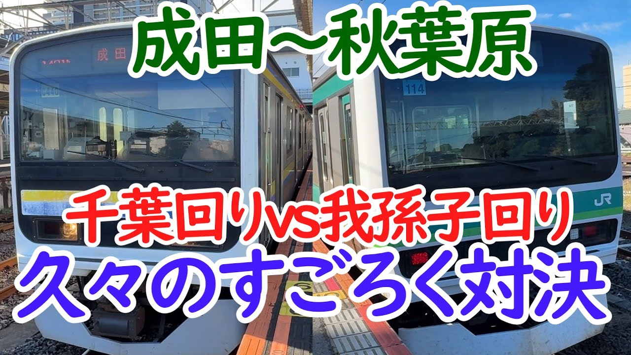 【すごろく対決旅】成田～秋葉原　総武線vs常磐線