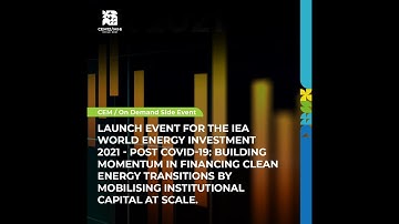 Launch of the IEA World Energy Investment 2021