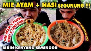 RAKUS!!! MIE AYAM KENTUNG PAKE NASI BIAR KENYANG - KAYA KERASUKAN JIN LAPAR