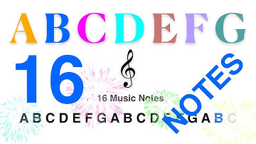 16 Notes, New Color Note: B - Read Music Notes in Treble Clef (A B C D E F G)