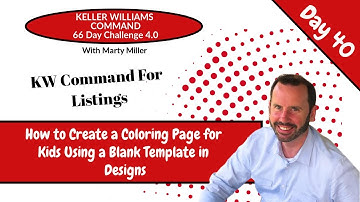 KW Command 66 Day Challenge 4.0 Day 40 - Creating a Coloring Page for Kids Using Designs