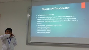 2-Advanced C#: Chapter 5 DataAdapter, DataSet and DataTable; Group B; Presentation by Mr. Son Visal