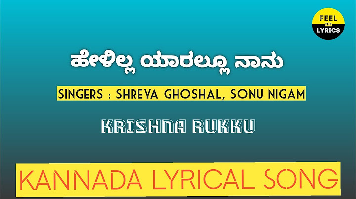 Helilla Yaarallu Naanu Song lyrics in Kannada|Shreya ghoshal|@FeelTheLyrics