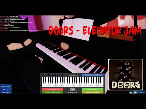 Elevator Jam - ROBLOX Doors (VERY EASY ROBLOX PIANO TUTORIAL!)