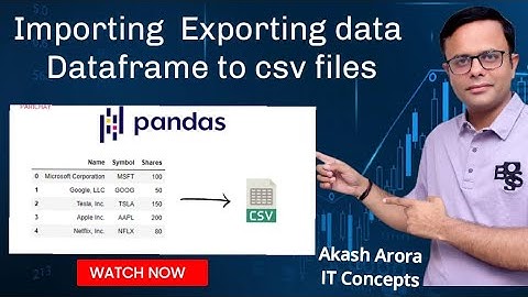Importing & Exporting data between csv and Pandas DataFrame | Class 12 Informatics Practices Part-5