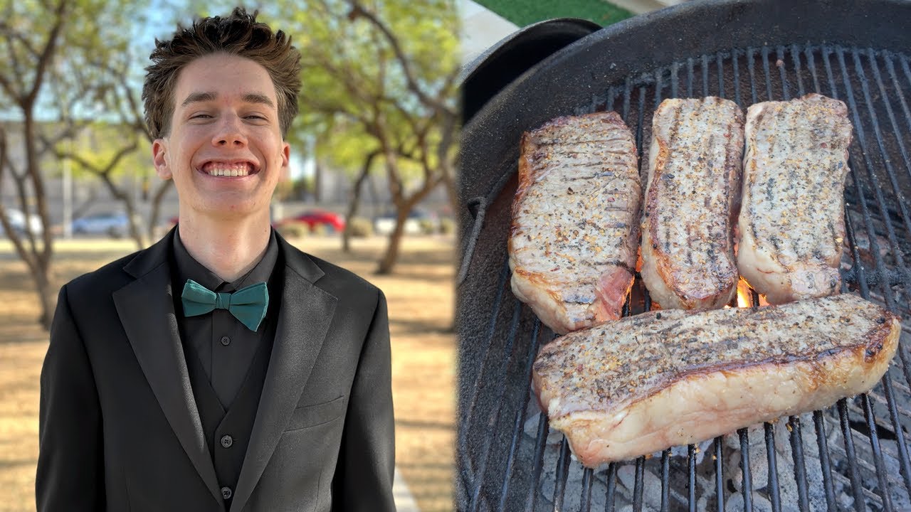 From the Grill to the Glam: Steaks & Bryce's Prom Night! 🥩✨