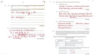 CSEC, CXC Chemistry May June 2022 Paper 2