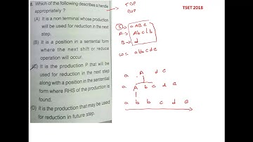 TSET 2018 COMPUTER SCIENCE COMPILER DESIGN QUESTIONS N SOLUTIONS