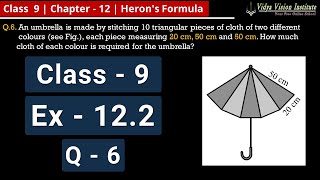 Heron's Formula  - Exercise 12.2 - Q 6 | class 9 maths chapter 12 | cbse , ncert | vvi class 9