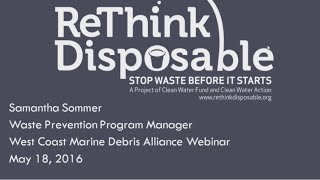 ReThink Disposable: a program to reduce use of marine debris-prone items from food service industry