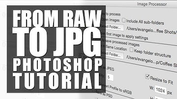 Raw to Jpg in Photoshop - Batch Export Tutorial