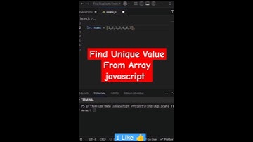 find unique value from array in javascript #shorts #coding #javascript #shortvideo #array