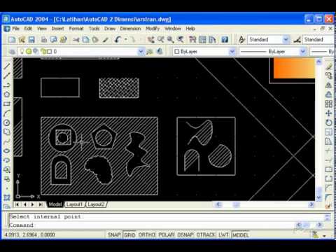 Membuat Arsiran di  Banyak Gambar  Belajar AutoCAD Untuk  