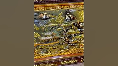 Tranh Cội Nguồn Quê Hương Bằng Đồng dát vàng 24k sang trọng giá chỉ hơn 5tr #tranh_treo_tường