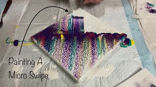 Painting a Micro Swipe  Fun and EASY Acrylic Pouring!