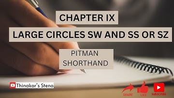 English shorthand Chapter 9 | SW Circle & SS Circle | Pitman english shorthand in Tamil | Chapter 9