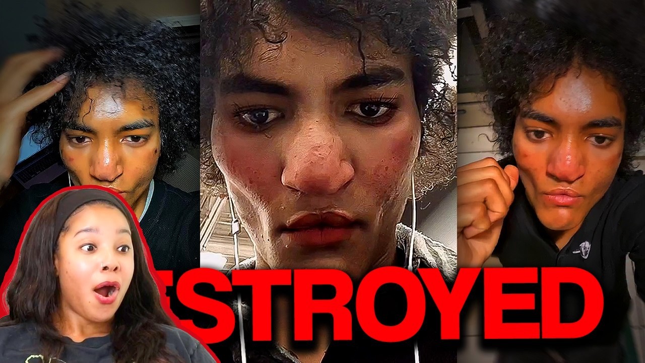 TikToker Destroys His Face Looksmaxxing | Reaction