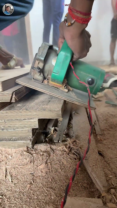 Degree angle cutting in 18 mm plywood #shorts #carpenter #plywood #kkfurniture