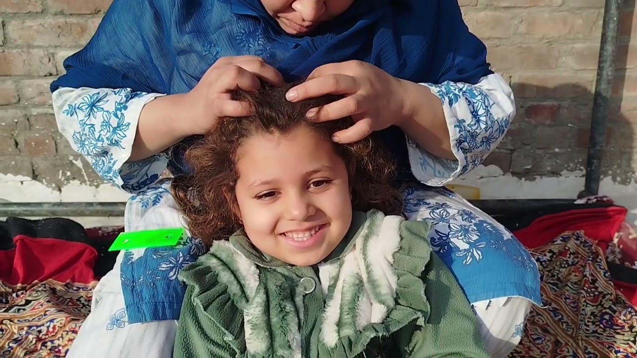 Hair checking of hareem by mom