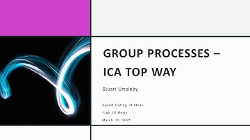 Stuart Umpleby: Group Processes – ICA ToP Way