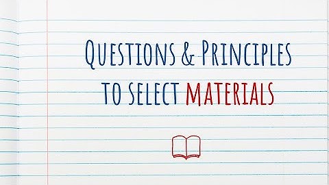 Unpacking (SLA) articles - Episode 19: Principles for selecting and creating materials